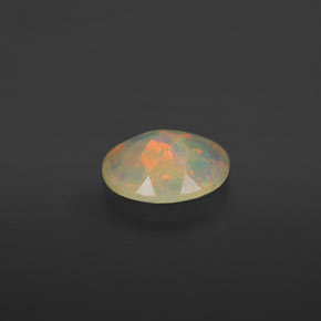 Ópalo multicolor natural de 0,63 ct, transparente, transparente / translúcido