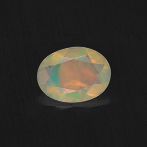 Ópalo multicolor natural de 0,62 ct, transparente, transparente / translúcido