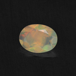 Ópalo multicolor natural de 0,62 ct, transparente, transparente / translúcido