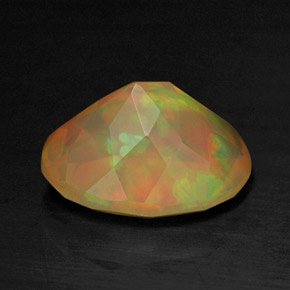 Ópalo multicolor natural de 1,26 ct, transparente, transparente / translúcido