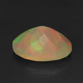 Ópalo multicolor natural de 1,09 ct, corte óvalo, translúcido