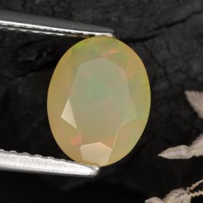 Ópalo multicolor natural de 1,04 ct, corte óvalo, translúcido