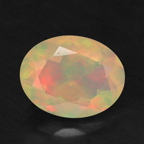Ópalo multicolor natural de 1,22 ct, transparente, transparente / translúcido