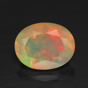 Ópalo multicolor natural de 1,20 ct, transparente, transparente / translúcido
