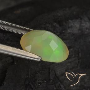 Ópalo Multicolor natural de 1.08 ct, Ovalada, Translúcido