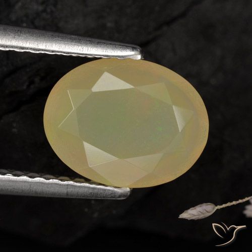 1.14ct Natural Multicolor Ópalo, Ovalada, Translúcido