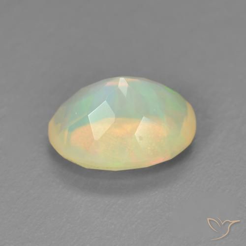 Ópalo Multicolor natural de 1.25 ct, Ovalada, Translúcido