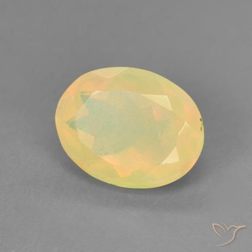 Ópalo Multicolor natural de 1.24 ct, Ovalada, Translúcido