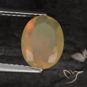Ópalo Multicolor natural de 0.86 ct, Ovalada, Translúcido