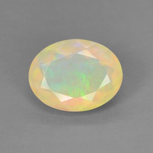 Ópalo multicolor natural de 1,13 ct, corte óvalo, translúcido