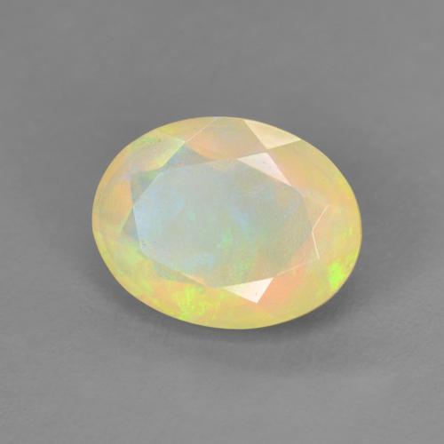 Ópalo multicolor natural de 1,13 ct, corte óvalo, translúcido