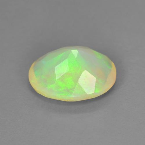 Ópalo multicolor natural de 1,13 ct, corte óvalo, translúcido