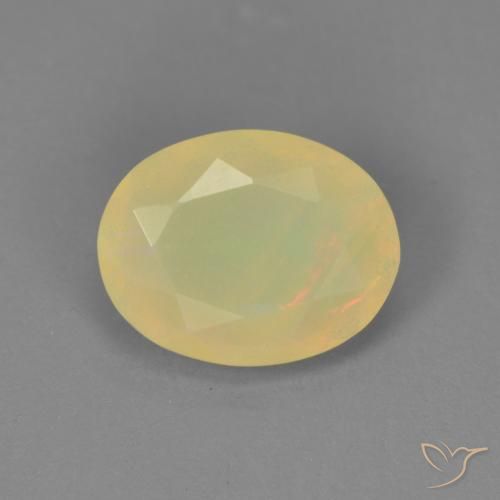 0.95ct Natural Multicolor Ópalo, Ovalada, Translúcido