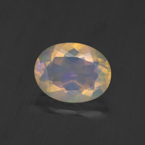 Ópalo multicolor natural de 1,17 ct, transparente, transparente / translúcido