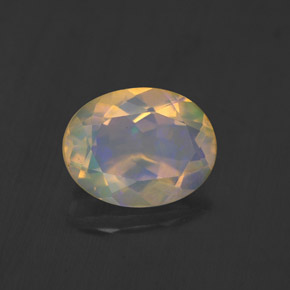 Ópalo multicolor natural de 1,17 ct, transparente, transparente / translúcido