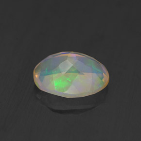 Ópalo multicolor natural de 1,17 ct, transparente, transparente / translúcido