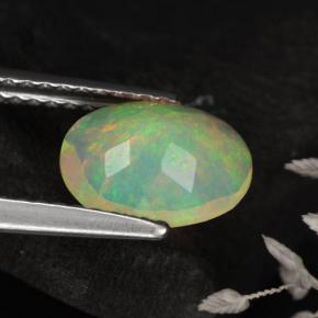 Ópalo amarillo natural de 0,82 ct, corte óvalo, translúcido