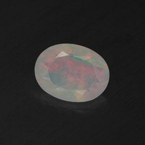 Ópalo multicolor natural de 0,95 ct, transparente, transparente / translúcido