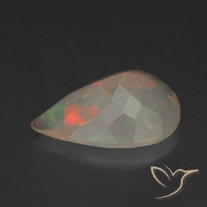 Ópalo Multicolor natural de 1.66 ct, En forma de pera, Transparente