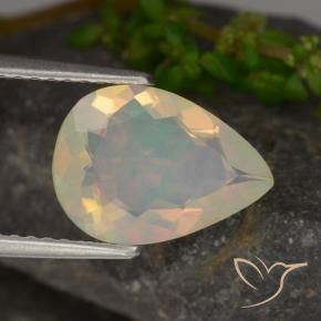 Ópalo Multicolor natural de 1.56 ct, En forma de pera, Transparente