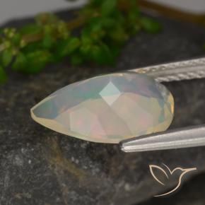 Ópalo Multicolor natural de 1.56 ct, En forma de pera, Transparente