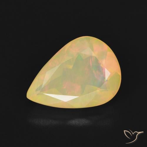 1.66ct Natural Multicolor Ópalo, En forma de pera, Transparente