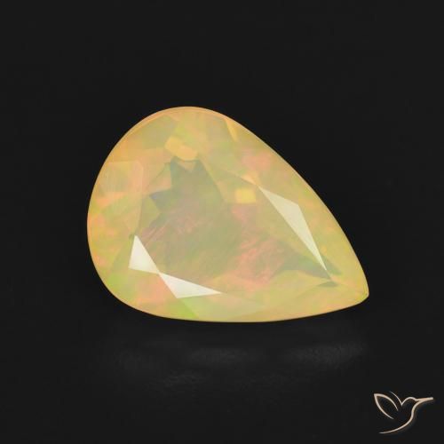 Ópalo Multicolor natural de 1.66 ct, En forma de pera, Transparente
