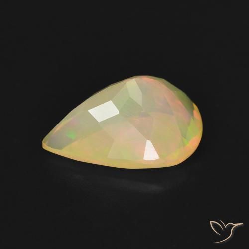Ópalo Multicolor natural de 1.66 ct, En forma de pera, Transparente
