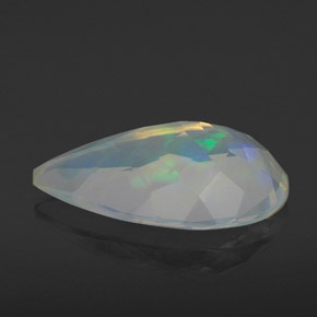 Ópalo multicolor natural de 2,12 ct, en forma de pera, transparente