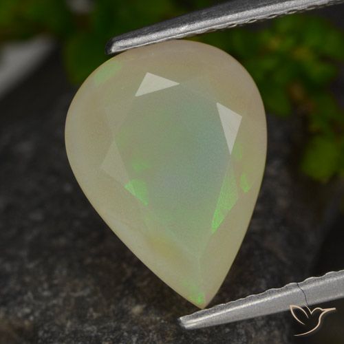 1.69ct Natural Multicolor Ópalo, En forma de pera, Translúcido