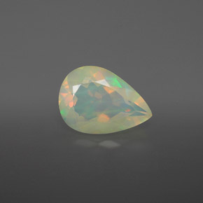 Ópalo multicolor natural de 1,77 ct, transparente, transparente / translúcido