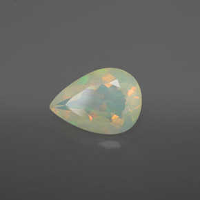Ópalo multicolor natural de 1,77 ct, transparente, transparente / translúcido