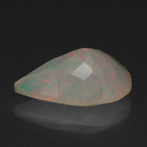 Ópalo multicolor natural de 1,74 ct, en forma de pera, transparente