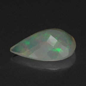 Ópalo multicolor natural de 1,45 ct, en forma de pera, translúcido
