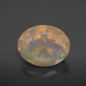 Ópalo multicolor natural de 2,81 ct, transparente, transparente / translúcido