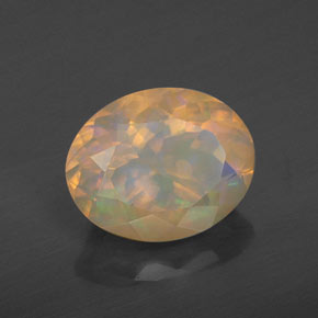 Ópalo multicolor natural de 2,81 ct, transparente, transparente / translúcido