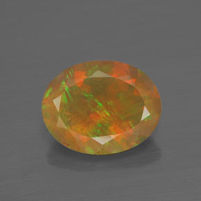 Ópalo multicolor natural de 1,43 ct, transparente, transparente / translúcido