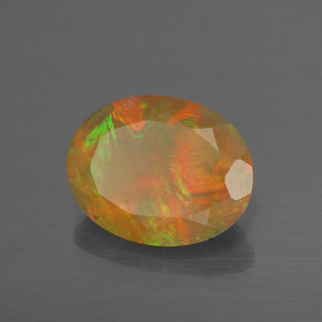 Ópalo multicolor natural de 1,43 ct, transparente, transparente / translúcido