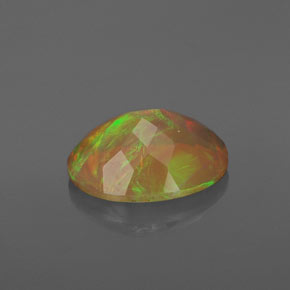 Ópalo multicolor natural de 1,43 ct, transparente, transparente / translúcido