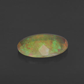 Ópalo multicolor natural de 1,17 ct, transparente, transparente / translúcido