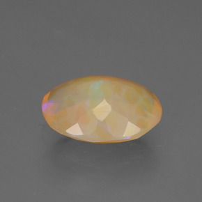 Ópalo multicolor natural de 1,29 ct, corte óvalo, translúcido
