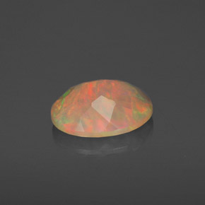Ópalo multicolor natural de 1,55 ct, transparente, transparente / translúcido