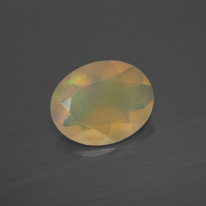 Ópalo multicolor natural de 1,17 ct, corte óvalo, translúcido