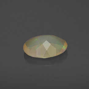Ópalo multicolor natural de 1,17 ct, corte óvalo, translúcido