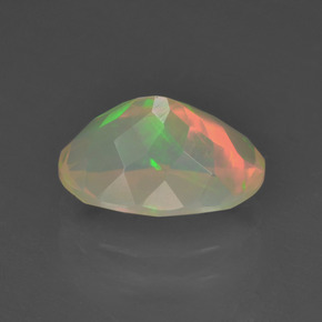 Ópalo multicolor natural de 1,64 ct, corte óvalo, transparente