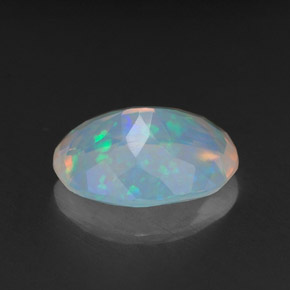 Ópalo multicolor natural de 1,41 ct, transparente, transparente / translúcido