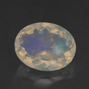 Ópalo multicolor natural de 2,03 ct, transparente, transparente / translúcido