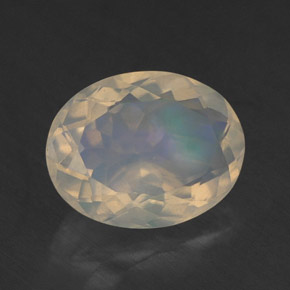 Ópalo multicolor natural de 2,03 ct, transparente, transparente / translúcido