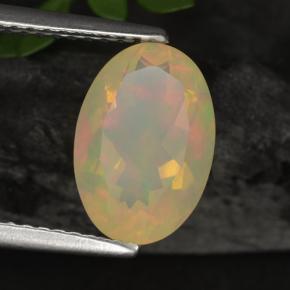 Ópalo multicolor natural de 1,55 ct, corte óvalo, translúcido