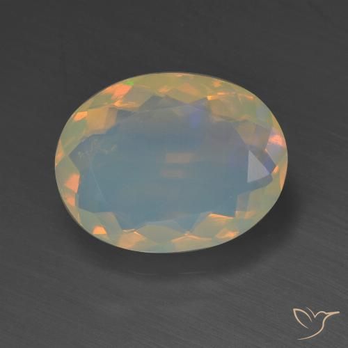 1.56ct Natural Multicolor Ópalo, Ovalada, Transparente